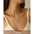 thumbnail image 3 of Yndra Heart Necklace for Women,S925 Sterling Silver December Tanzanite Birthstone Pendant Butterfly Necklace,Jewelry Gift for Her Wife Mom Girlfriend, Birthday Valentine’s Day Mother’s Day Gift, 3 of 11