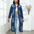 Woman Coats Plus Size Jean Jacket for Women Fashion Women Casual Button