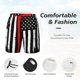 thumbnail image 3 of Fotbe Firefighters USA Flag Traje de Baño para Hombre – Shorts de Natación de Secado Rápido con Forro y Bolsillos-XX-Large, 3 of 6
