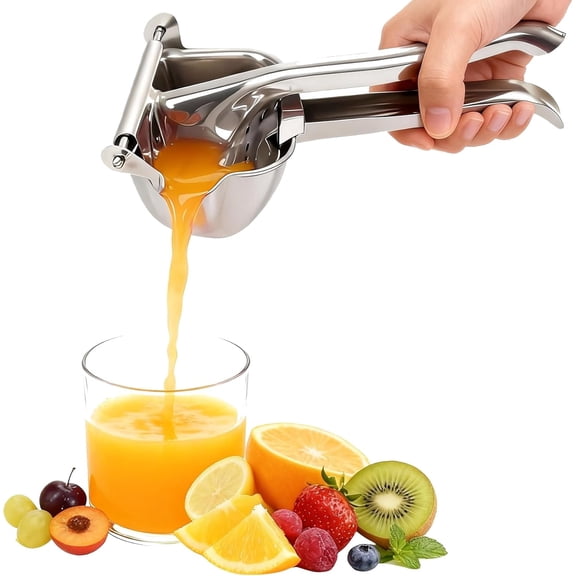 Wrongduck Stainless Steel Lemon Squeezer Heavy Duty Manual Citrus Juicer Hand Press Juice Extractor for Lemon Orange Lime Grapefruit