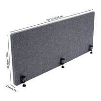 Office Partition, Polyester Desk Divider, Desktop Privacy Panel Table Mounted