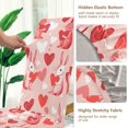 thumbnail image 5 of Yayeee 4 Pack Dining Chair Covers Stretch Parson Chairs Slipcovers Seat Protector, Bunnies and Hearts, 5 of 6