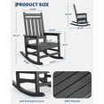 thumbnail image 3 of Yeshouse Mecedora extragrande de 101 cm (40 pulgadas), mecedora de exterior para adultos, resistente a la intemperie, duradera, para porche, césped, jardín o hogar, 3 of 8