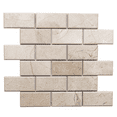 thumbnail image 3 of Sample - The Tile Life Santorini Beveled Crema Marfil Marble Subway Mosaic Tile - 12 x 12 in. - Polished - 1-Piece - Wall, Backsplash, 3 of 3