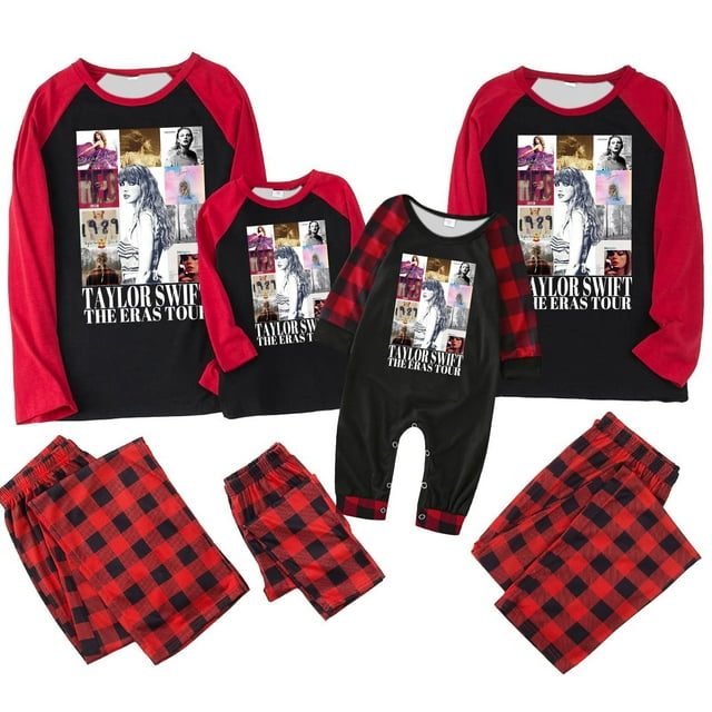 US Country Music Queen Matching Family Christmas Pajamas, Family Matching Outfits Matching Pjs, Perfect for Christmas Photos & Holiday Celebrations, Sizes for All (Red)