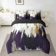 thumbnail image 2 of YST Modern Graffiti 7-Piece Comforter Set, Contemporary Style, Twin, Purple Gradient Brush Strokes, 2 of 4