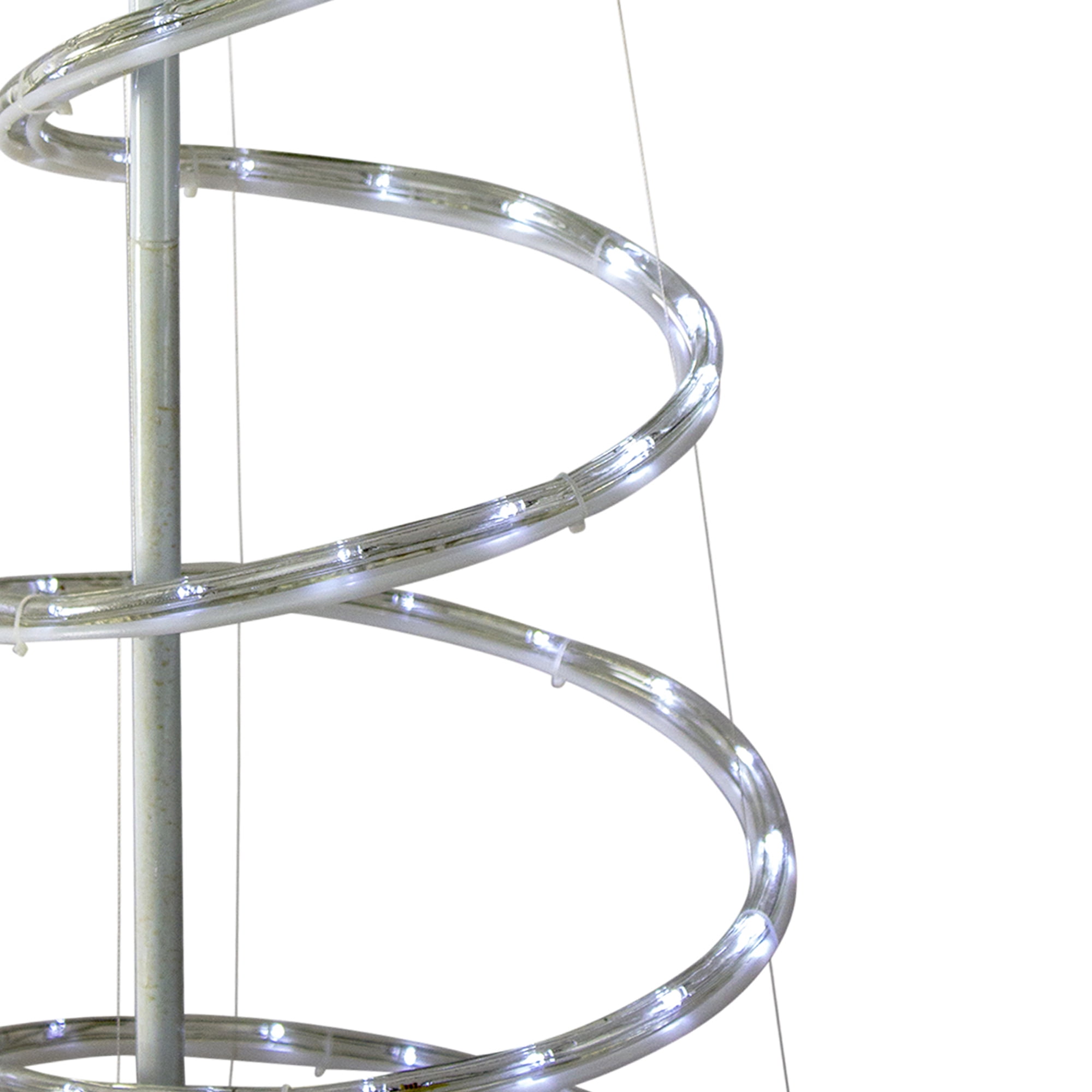 Hofert 7’ LED White Spiral Rope Light Tree with Star Tree Topper