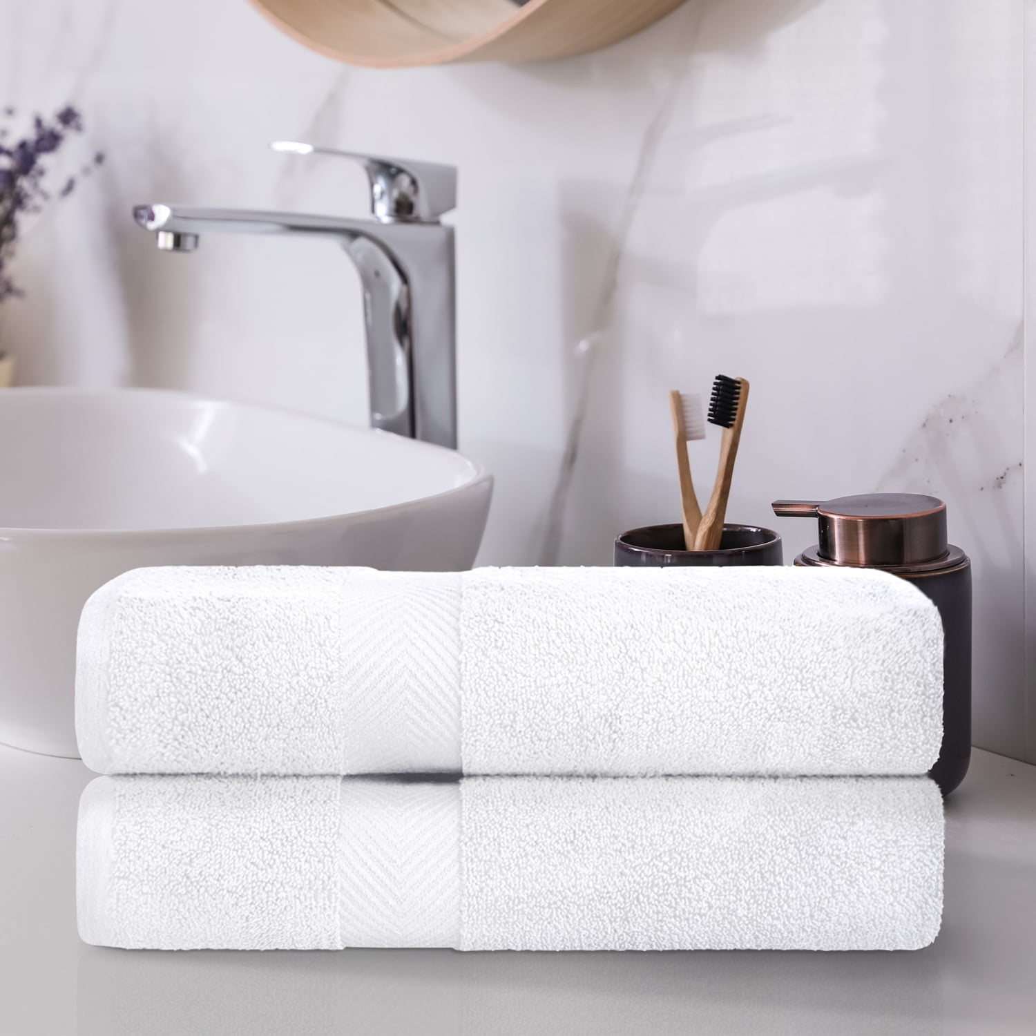 2-Piece Luxury Cotton Towel Set - Quick Drying 100% Zero Twist Cotton Bath  Towels by Windsor Home - On Sale - Bed Bath & Beyond - 17698075