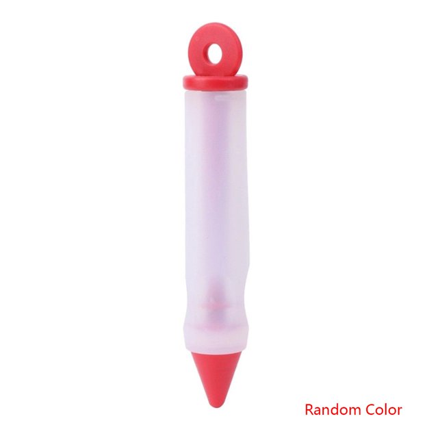 Worallymy bolígrafo de silicona para escribir alimentos crema pastelera decoración de Chocolate jeringa pastel galleta plato bolígrafo de pintura de Color aleatorio Worallymy JD720445947
