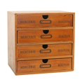 thumbnail image 3 of Retro Multi-layer Wooden Desktop Drawer Storage Box Cabinet Organizer Supplies, 3 of 5