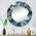 thumbnail image 5 of DESIGN ART Designart "Teal Grey Leafs Harmony" Floral Modern Wall Mirror 24in.x36in., 5 of 5