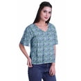 thumbnail image 3 of Moomaya Printed Casual Top For Womens V-Neck Summer Top Short Sleeve Blouse T-shirt, 3 of 6