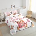 thumbnail image 3 of Feelyou Gingerbread Man Child Bedding Comforter Set, Pink Xmas Tree Twin Comforter Sets, Sweet Christmas Theme Reversible Bedding Set, Microfiber Bedroom Decor, 2 Pieces, 3 of 8