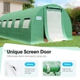 thumbnail image 2 of Quictent 25x10x6.6 FT Portable Large Walk-in Greenhouse 2 Doors 7 Crossbars, Large Walk-in Greenhouse Heavy Duty Gardening Plant Hot House for Outdoor, Green, 2 of 7
