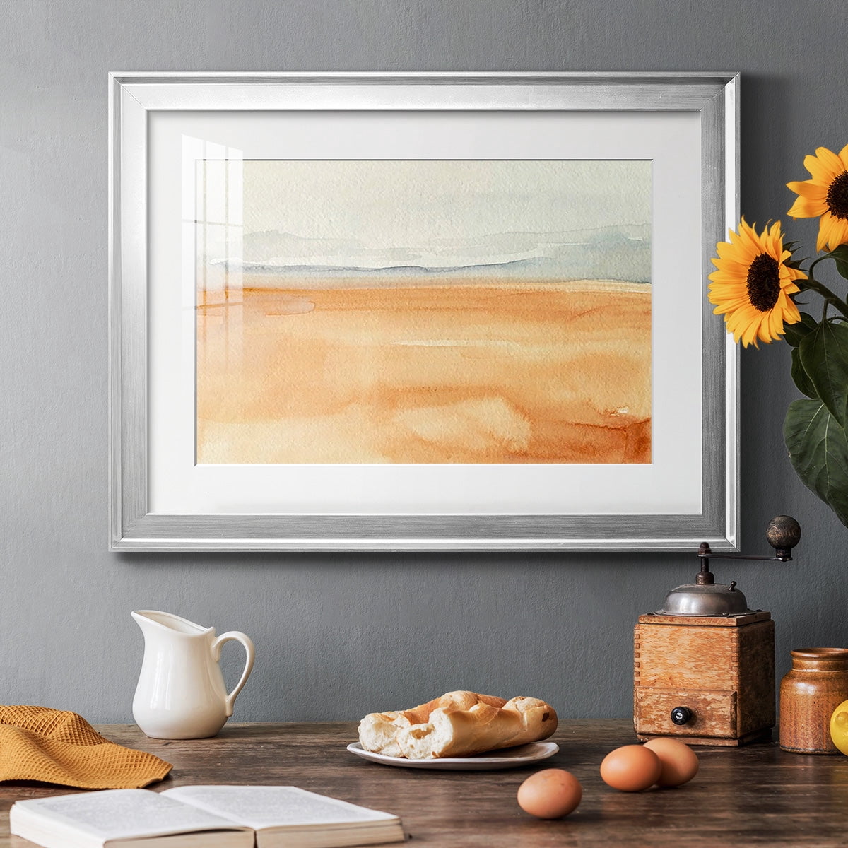 Ash Blue Horizon I Premium Framed Print - Ready to Hang