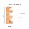 thumbnail image 4 of Peine de bambú de dientes anchos, peine de pelo liso de madera, herramientas de peluquería, peine de estilismo para el hogar, madera natural para hombres y mujeres, masaje del cuero cabelludo Rojo Verde, 4 of 5