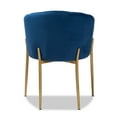 thumbnail image 5 of Baxton Studio Ballard Modern Luxe and Glam Navy Blue Velvet Fabric Upholstered and Gold Finished Metal Dining Chair, 5 of 7