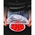 thumbnail image 4 of Juego de 100 tapas de cuencos de plástico reutilizables - Cubiertas elásticas gruesas para alimentos en cuencos y platos, tapas de almacenamiento aptas para lavavajillas, 4 of 4