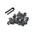 thumbnail image 1 of 20 Piezas de Tuercas de Rueda con Clip, Tornillos de Neumático, Cubierta de Tapón de Polvo, Protección de Tuercas de Plástico Gris de 21 mm, 1 of 7