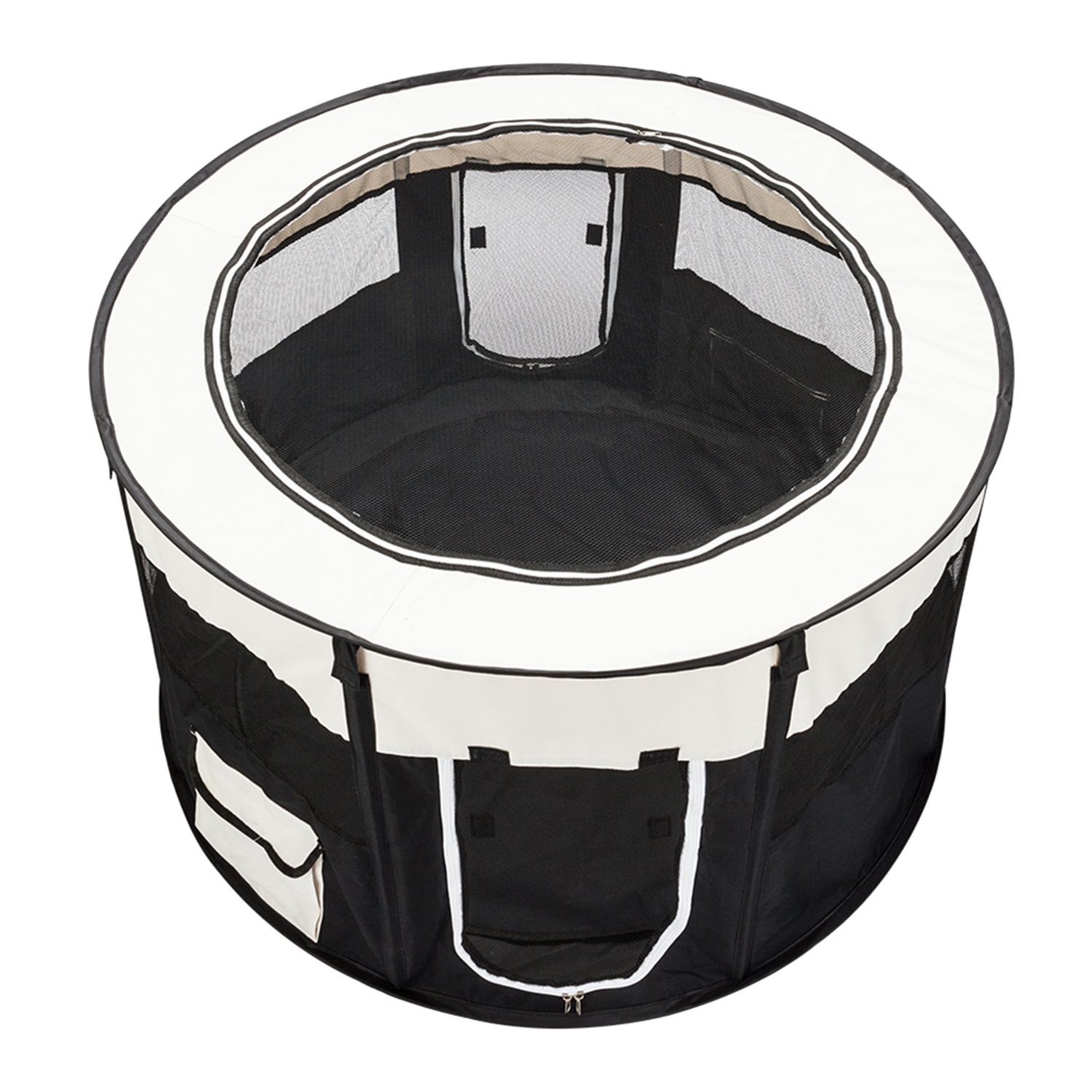 Pefilos 40" Pet Playpen for Small Animals Circular Portable Foldable Pet Playpen for Indoor Dogs 600D Oxford Cloth & Mesh Pet Playpen for Cats Fence with Eight Panels, Black Pefilos 40" Pet Playpen for Small Animals Circular Portable Foldable Pet Playpen for Indoor Dogs 600D Oxford Cloth & Mesh Pet Playpen for Cats Fence with Eight Panels, Black