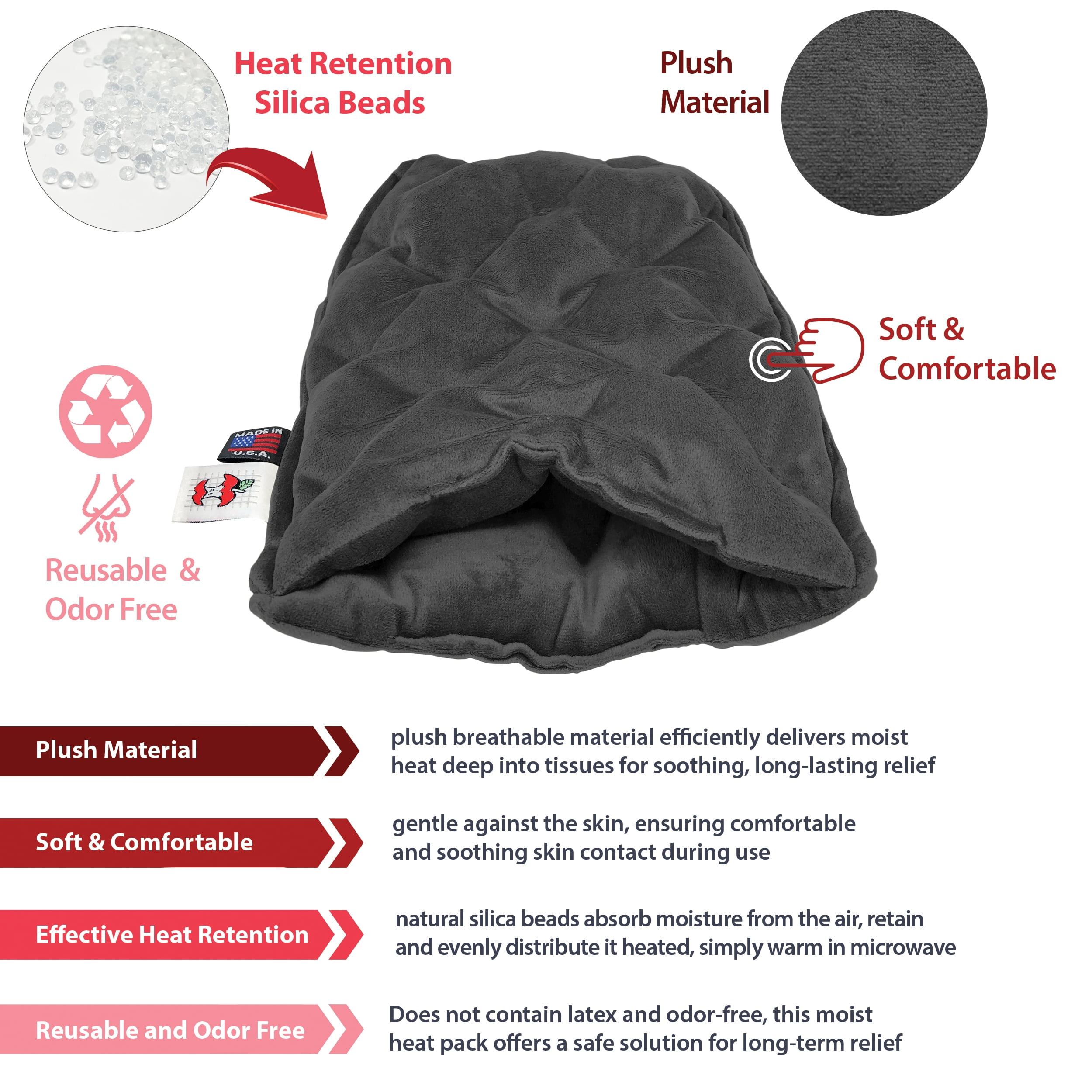 Core Products MicroBeads Moist Heat Therapy Warming Mitt for Arthritis Stiffness, Soreness and Trigger Finger, Natural Pain Relief, Microwave Hand Warmer for Small to Medium Size Hand (1-Pack)