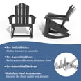 JEAREY Plastic Adirondack Rocking Chair,HDPE All-Weather Outdoor ...