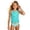 Green, variant on Girls Wave Floral Print Tankini Swimsuit, Two Piece Bikini for Tween, Junior Modest Swimwear with UPF50 4-16Y