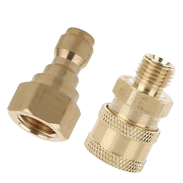 2 Acopladores Rápidos de Latón para Mangueras de Jardín Y Lavadoras a Presión M14 X 1,5 Mm SM SunniMix Conector de manguera de lavado a presión