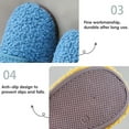 thumbnail image 4 of 1 pair Unisex Kids Toddler Slippers Socks,Artificial Woolen Slippers with Non-slip Rubber Sole(Internal length 12.5cm)-blue, 4 of 5