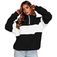 thumbnail image 6 of Akmaiox Sweatshirt for Women,Half Zip up Long Sleeve Color Block Pullover Tops, Oversized Casual Fall Streetwear Loungewear S-2XL, 6 of 9