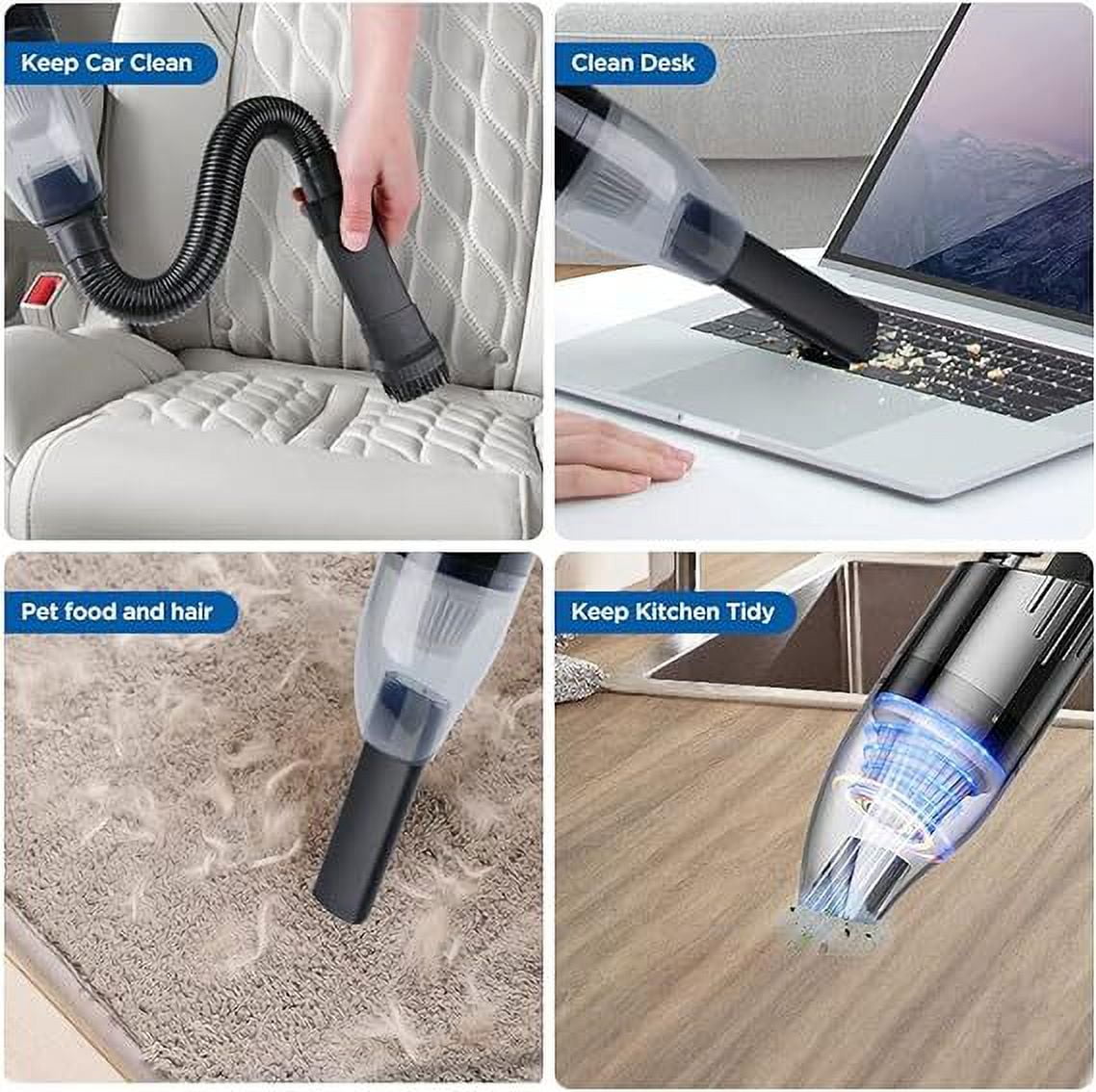 AOWEE Car Vacuum Cordless Rechargeable,Lightweight Portable Small Handheld Vacuum Cleaner with 12000Pa Suction Power for Quick Cleaning, Hand Held Vacuum for Car Home and Office(Black)