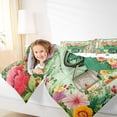 thumbnail image 3 of Erosebridal Hello Spring Flower Twin Bedding Sets 7-Piece for Kids, Green Leaf Bedding Comforter Set, 3 of 7
