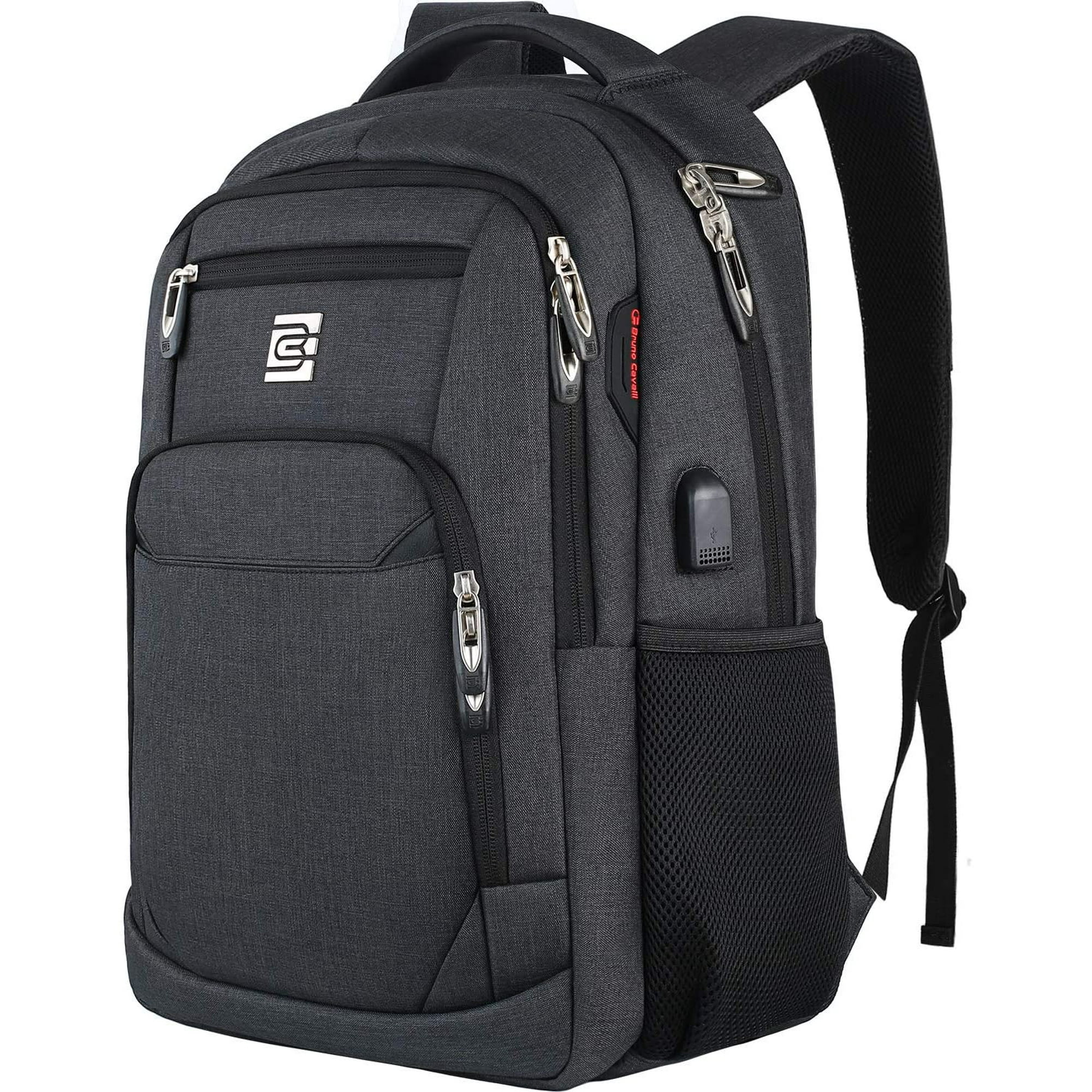 17 Inch Laptop Backpack Business Anti Theft Slim Durable Laptops Backpack with USB Charging Port Water Resistant College School Computer Bag Gifts for Men Women Fits 15.6 Inch Notebook Black Walmart.c...