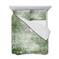 thumbnail image 7 of Quilts Twin Size Bedding Set, Shabby Sage Green Lightweight Quilted Comforter, Oil Painting Vintage Art Green White Soft Reversible Bedspread Coverlet with Pillow Covers for All Season, 68" x 86", 7 of 7