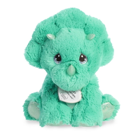 Aurora - Small Green Precious Moments - 8" Tracey Triceratops - Adorable Stuffed Animal