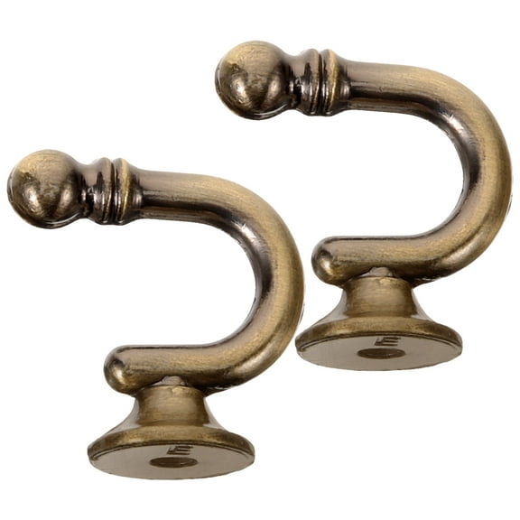 said 1 Pair Curtain Holdback Wall Mounted Curtain Holder Drapery Tieback Alloy Hook for Home Decor