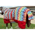 thumbnail image 3 of 80 In HILASON 1200D Winter Waterproof Horse Hood Turnout Neck Blanket Belly Wrap Rainbow Zigzag, 3 of 8