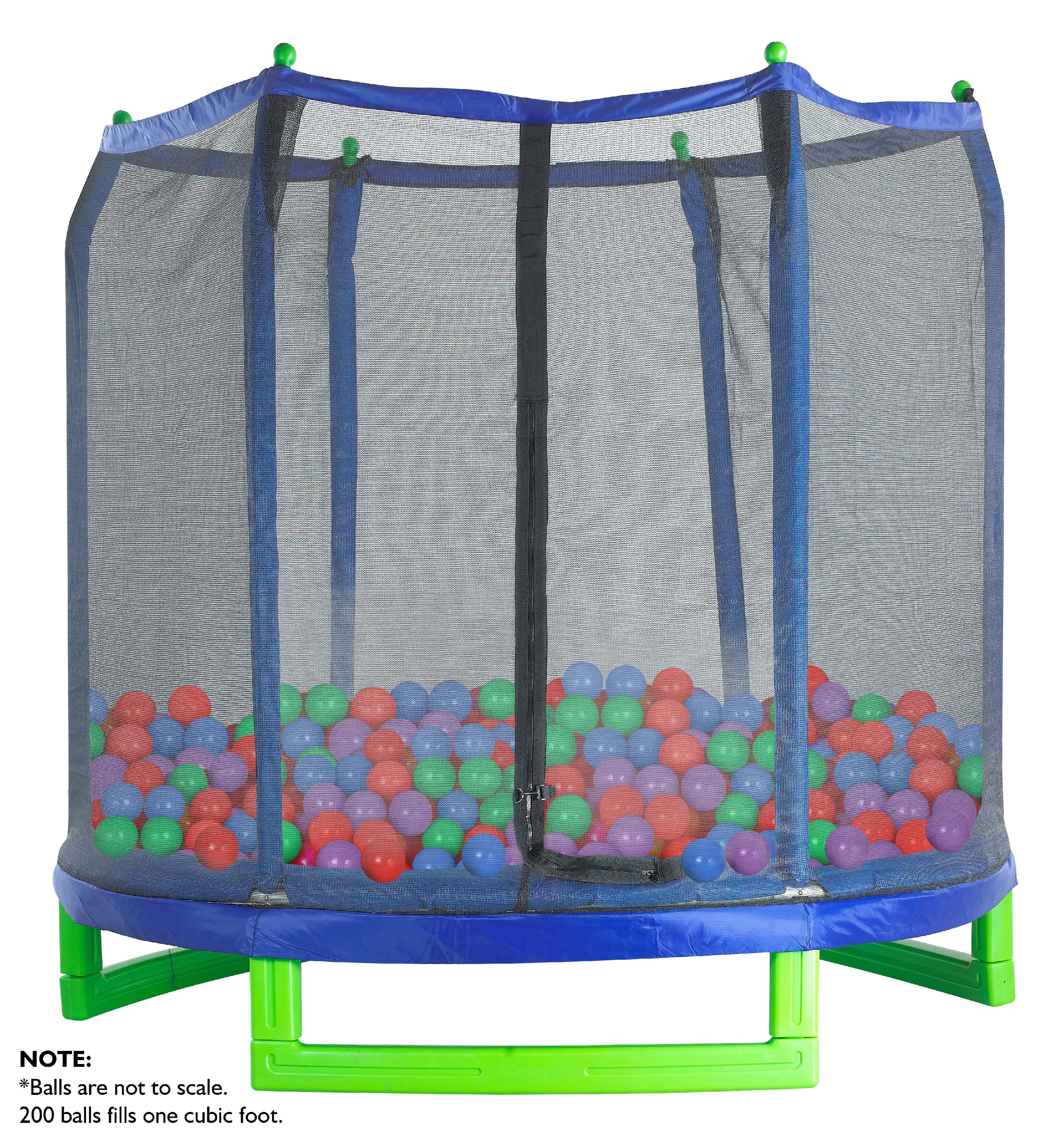 Machrus Upper Bounce Crush Proof Plastic Trampoline Pit Balls 200 Pack - Mixed: Blue, Red, Green, Purple
