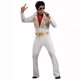 thumbnail image 4 of Disfraces de Halloween 2024 Disfraz de Elvis Presley, cantante de rock, blanco, para hombre y mujer, para cosplay, para fiestas al aire libre, espectáculos, bailes, 4 of 5