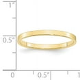 thumbnail image 3 of Primal Gold 10 Karat Yellow Gold 2mm Lightweight Flat Band Size 6, 3 of 6