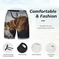 thumbnail image 5 of Fotbe Portrait Of Highland Cow With Its Baby Cow Men’s Swim Trunks Quick Dry Swim Shorts Board Shorts with Mesh Lining-XX-Large, 5 of 9