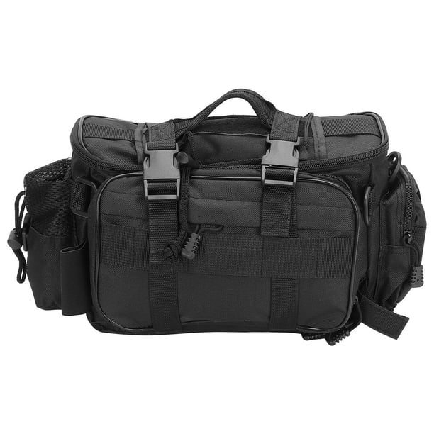 Shoulder Carry Fishing Bag, Nylon Durable 15.7x6.7x7.9in 15.7x6.7x7.9in  Fishing Tool Bag For Outdoor For Fishing Black