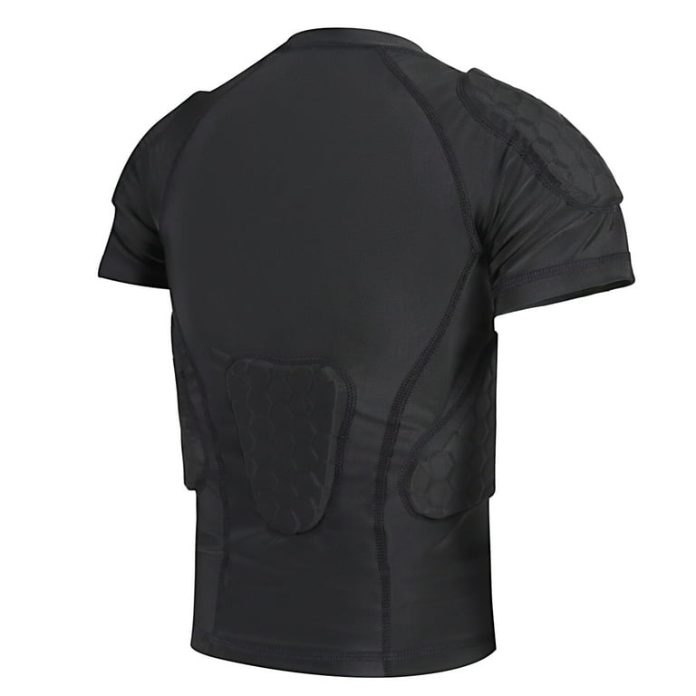Men Padded Compression Shirt Multiple Pad Protective Gear for