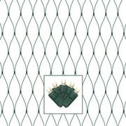 Vickerman 150 Pure White Wide Angle LED Christmas Net Light Set, Green Wire