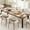 Brown, variant on KOKEBREN 78.7-Inch Dining Table with Wave Edge Design,Kitchen Table for 6-8 People,Marble Color(Only Table)