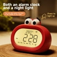 thumbnail image 4 of Temporizador visual recargable, reloj despertador de boca grande, 3 alarmas, reloj con pantalla grande LED fuerte con puerto de carga USB, (rojo), 4 of 5