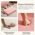 thumbnail image 5 of Furniliving Rocking Chair, Upholstered Nursery Rocking Chair with Footrest, High Backrest, Thick Cushion Glider Rocker Accent Chair, Comfy Armchair for Living Room, Bedroom, Nursery, Pink, 5 of 12