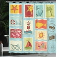 thumbnail image 4 of Ambesonne Seascape Shower Curtain, Nautical Theme Anchor, 69"Wx70"L, Multicolor, 4 of 5