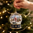 thumbnail image 6 of Christmas Snow Globe Ornament Cabin Scene Hanging Tree Pendant Decor, 6 of 6