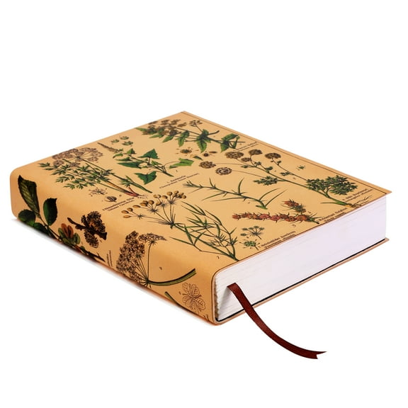 Leather Journal Notebook Botanical Theme